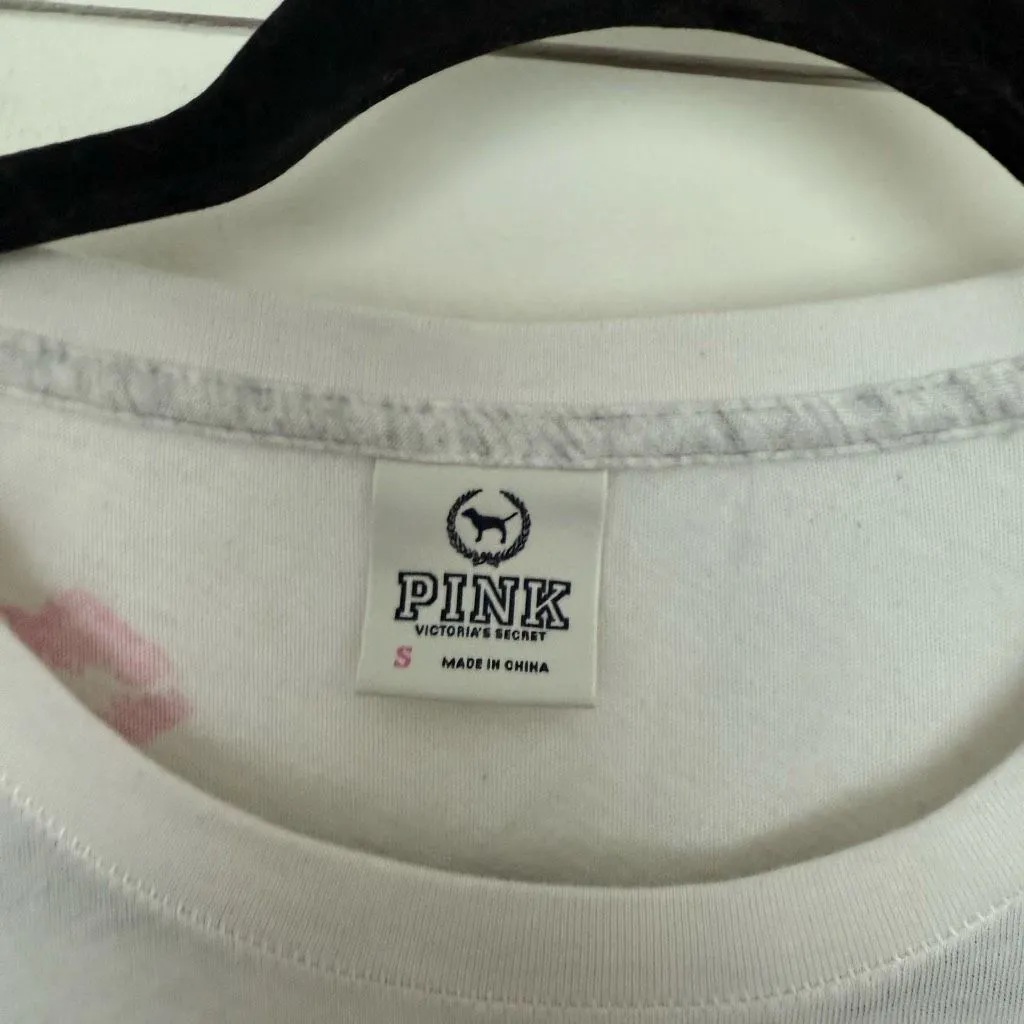 Victoria’s Secret Pink Women’s Small 86 Lips Y2K 2000s Baby Tee Short Sleeve - Image 3