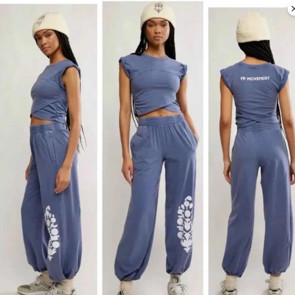 FP Movement by FP Hot Shot Logo Crossover Set in Blue Indigo sz M NWT $9… - Image 6