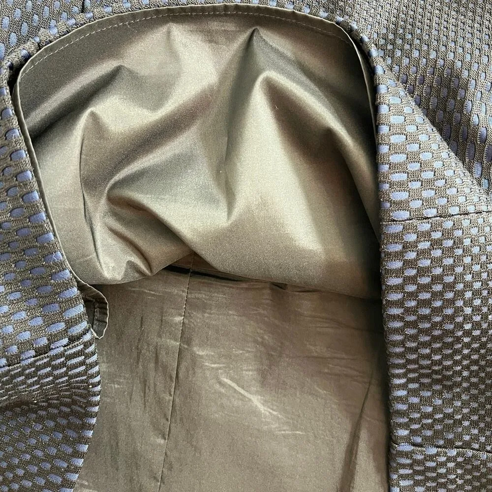 Trina Turk Brocade Cap Sleeve Sheath Dress Size 12 Black/Navy Retro Professional - Image 10