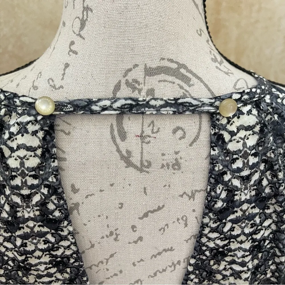 Marc by Marc Jacobs Grey Black Reptile Animal Print Midi Halter neck Dress Sz S - Image 7