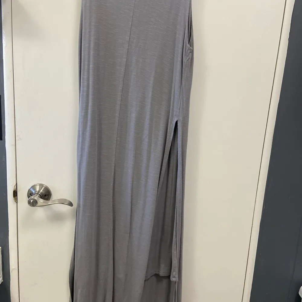 Juicy Couture grey tank dress w velvet around collar women’s large - Image 6