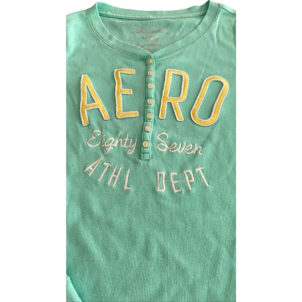 Y2K  Aéropostale long-shirt with embroidered logo size M - Image 7