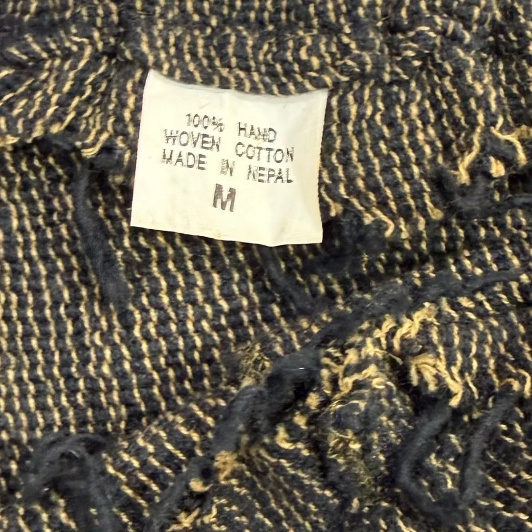 Handwoven Nepal M Brown Skirt Boho Cottagecore Mori Granola Prairie Folk Indie Size M - Image 5