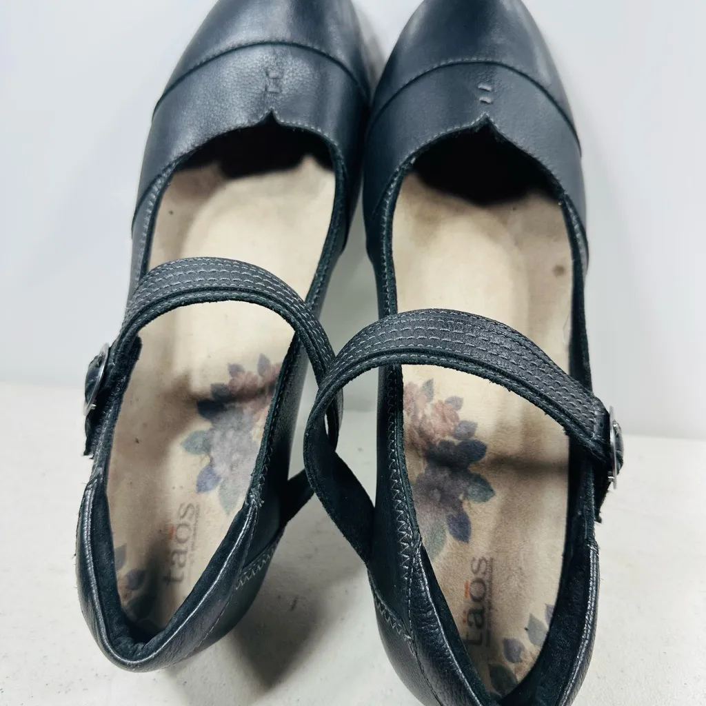 Women's Taos Virtue Mary Jane Hook & Loop Black Leather size 11 - Image 6