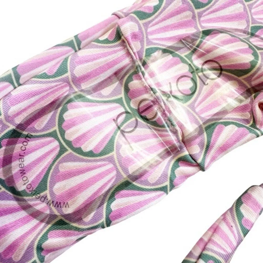 NWT Peixoto Womens Tonie Printed Side Tie Cheeky Bikini Swim Bottom Pink Size L Size L - Image 7