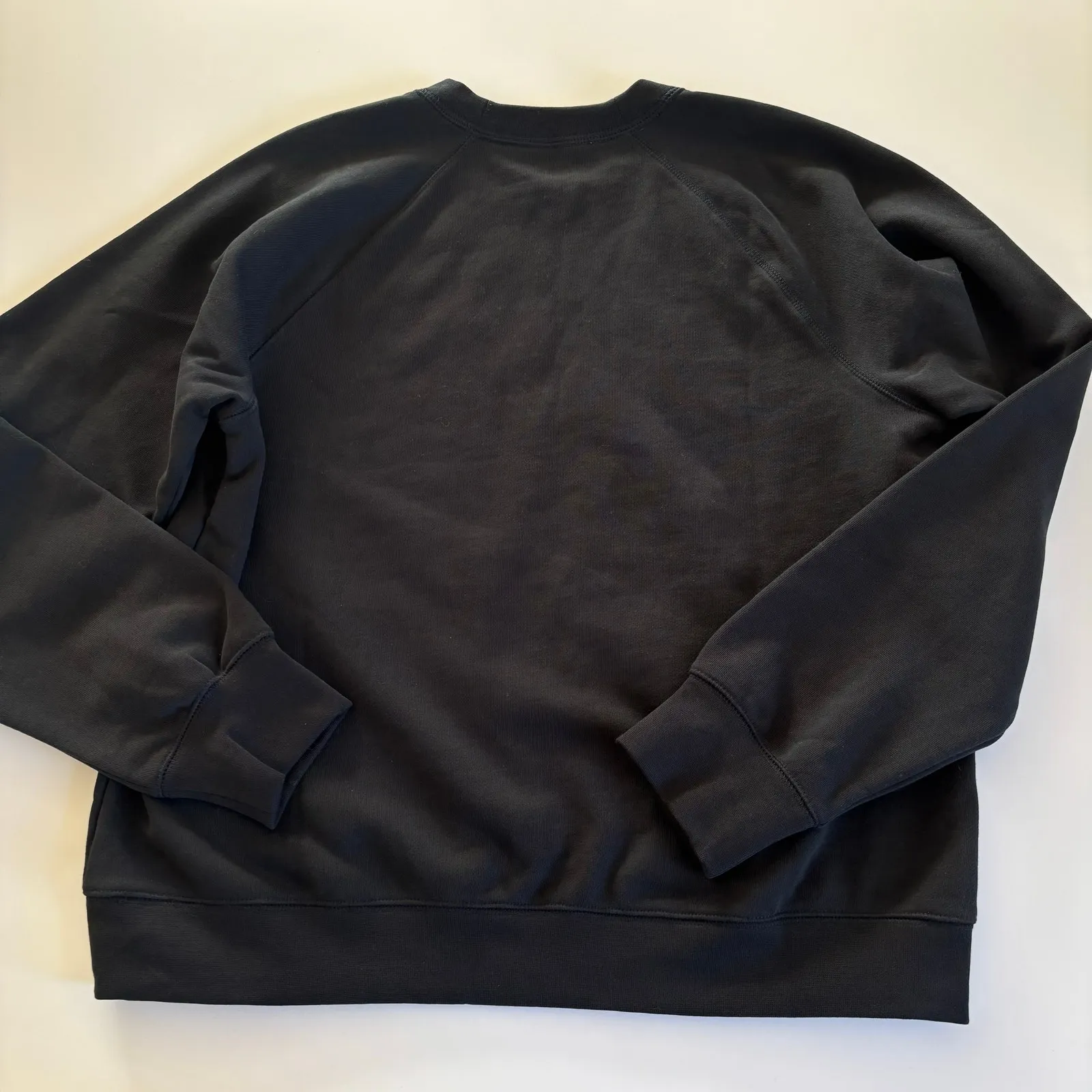 EVERLANE 100% Human French Terry Sweatshirt Black & White Women's Large Cotton - Image 6