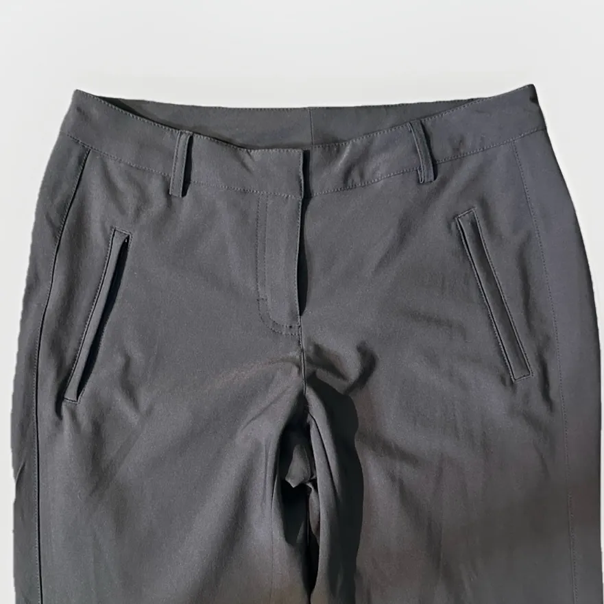 Slazenger Tech Golf Pants Womens 2 Black‎ Logo Hydro-Dri Performance Zip-Fly - Image 5