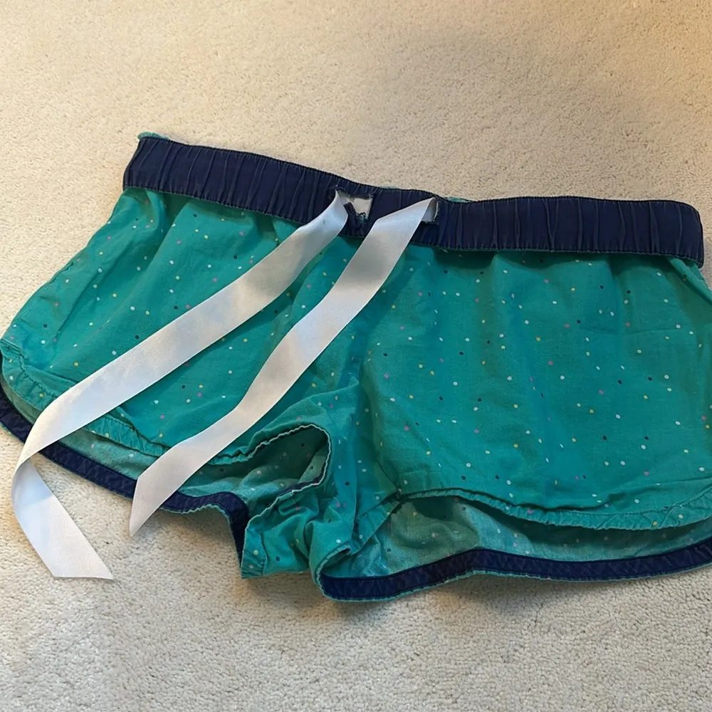 Teal polka dot sleep shorts - Image 3