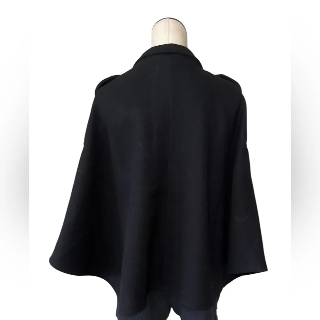 NWOT Rachel Zoe Elegant Black Cape Belted Shrug Coat Poncho Capelet Cozy OS Size undefined - Image 5