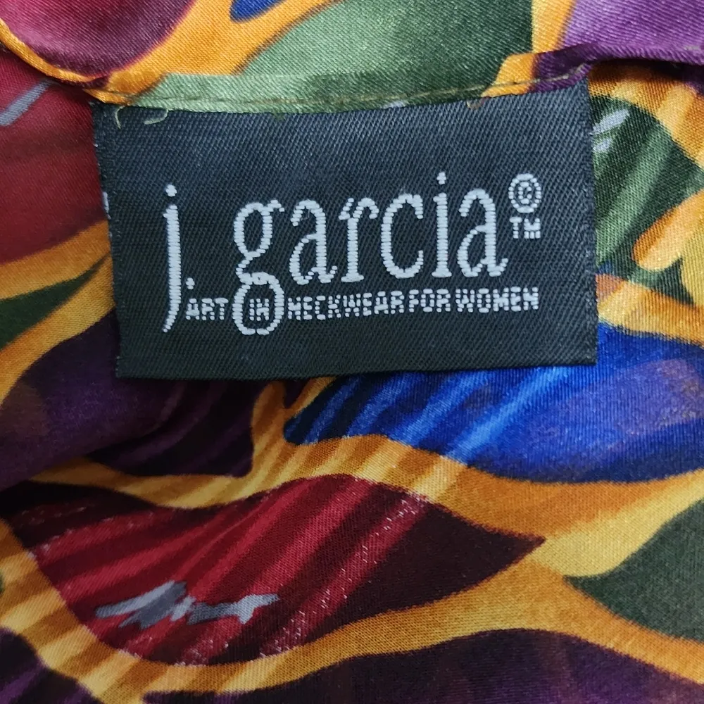 J. Garcia abstract geo multicolored limited edition small square silk scarf - Image 5