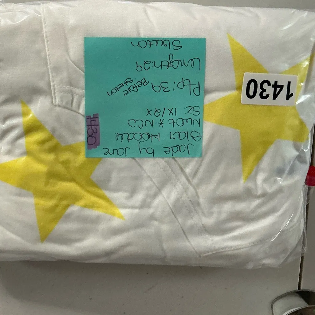 Colorful Star Print Women's Hoodie White Size undefined - Image 6