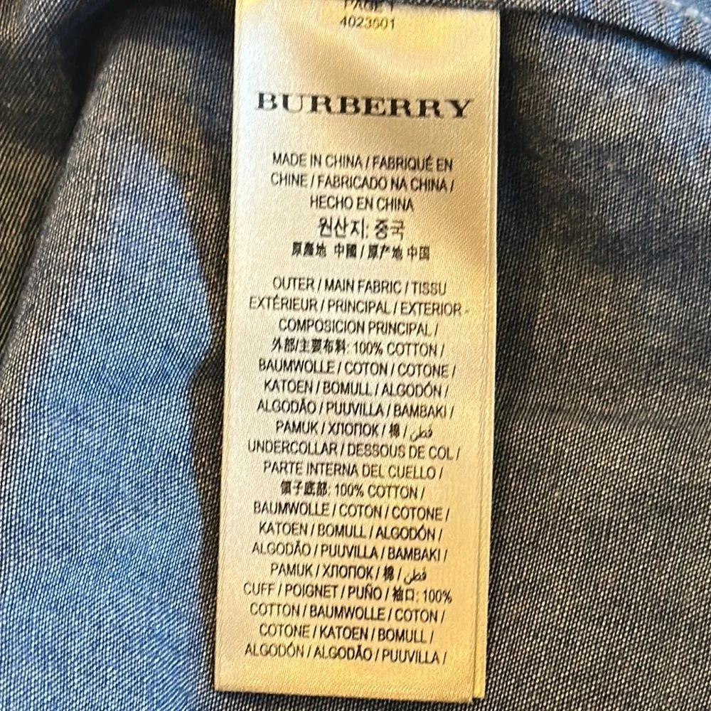 BURBERRY BRIT Women's Denim Button Down Shirt Size S - Image 5