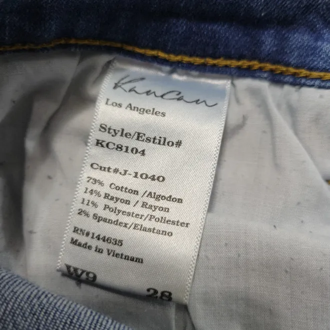 Kancan Jeans Size 28 W28"xL30" Skinny Jeans Destroyed Ripped Distressed Stretch   - Image 8