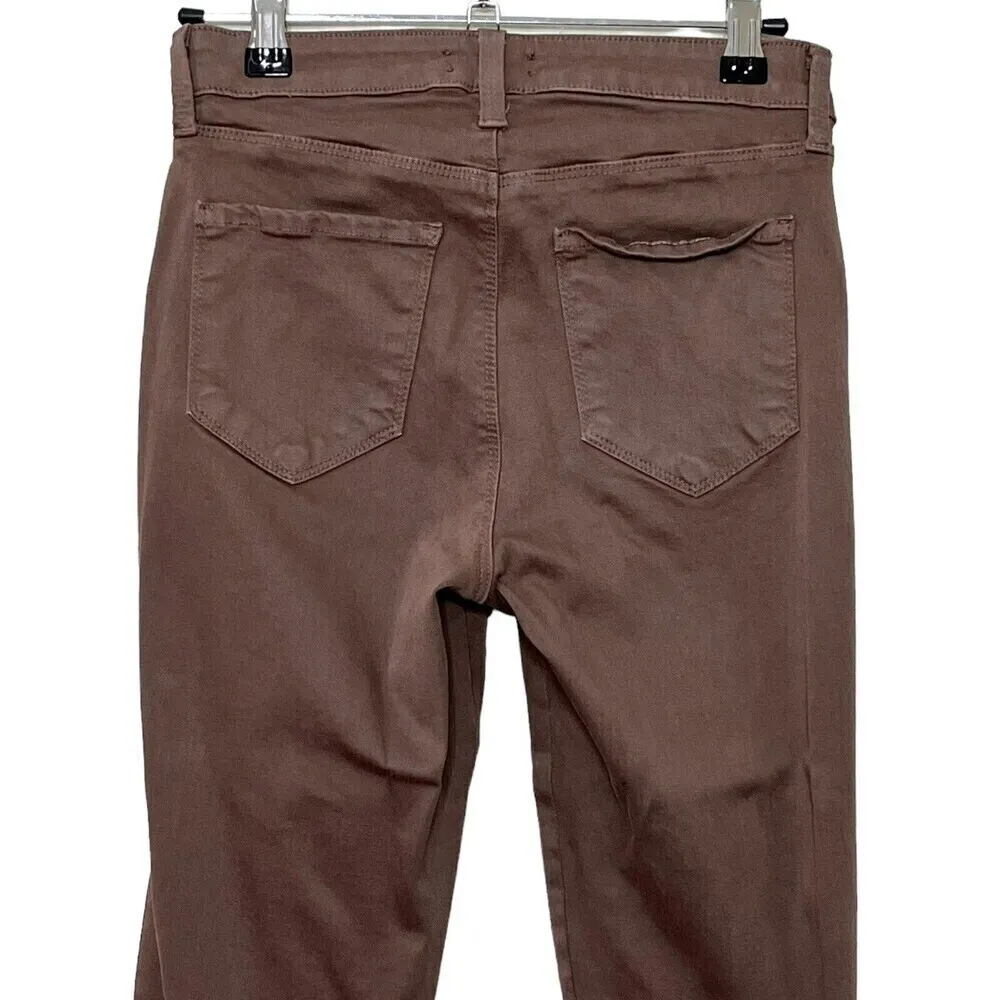 L’AGENCE Margot Skinny Jeans Pine Bark Brown Size 25 Women’s High Rise Cropped - Image 6