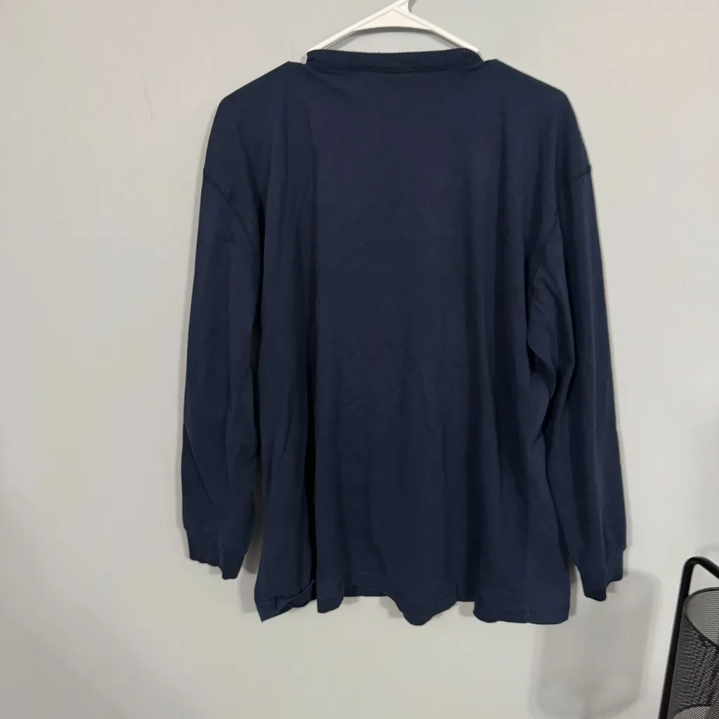 Vintage Disney Winnie the Pooh Long Sleeve Henley Top Size XL Tigger & Piglet - Image 2