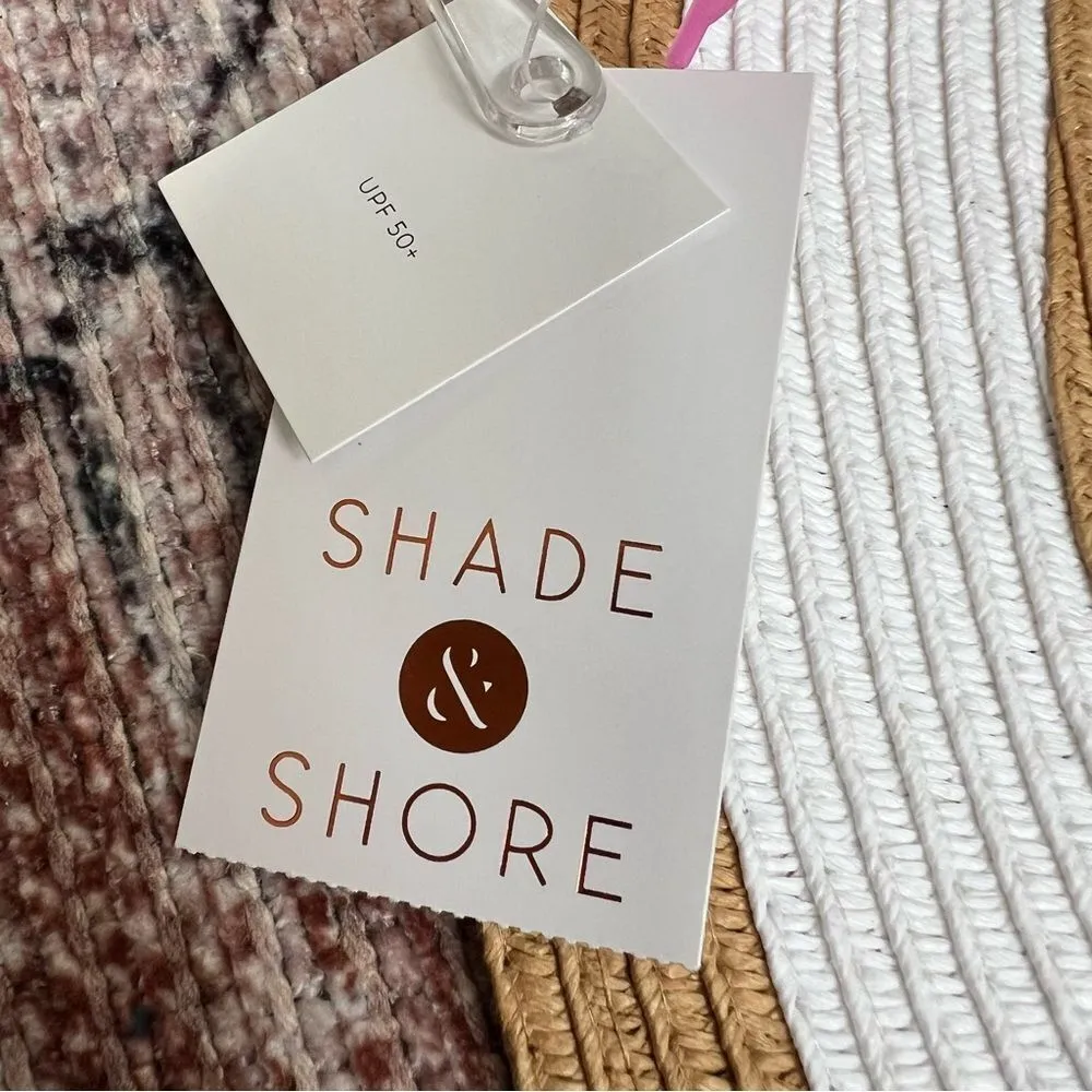 NWT Shade & Shore Striped Sunhat Straw Floppy Beach Hat - Image 7