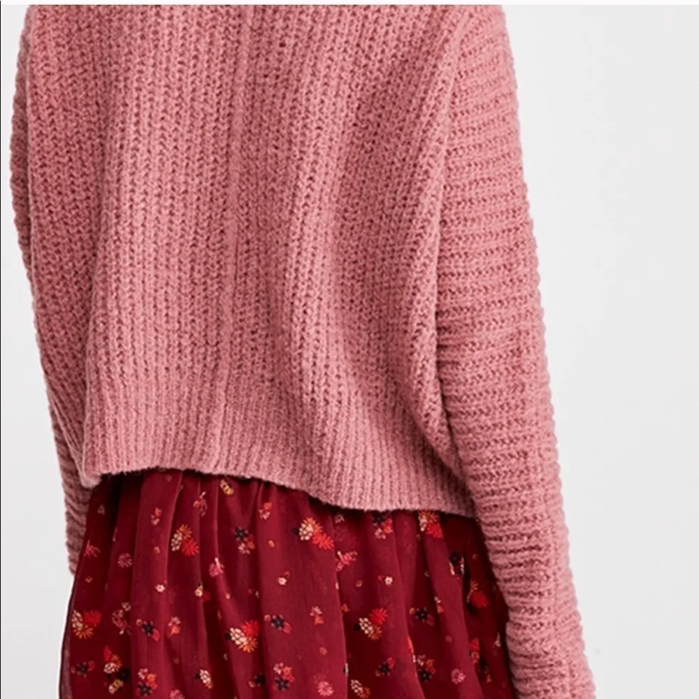 Free People Moonbeam V-Neck Sweater Prairie Rose - Image 9