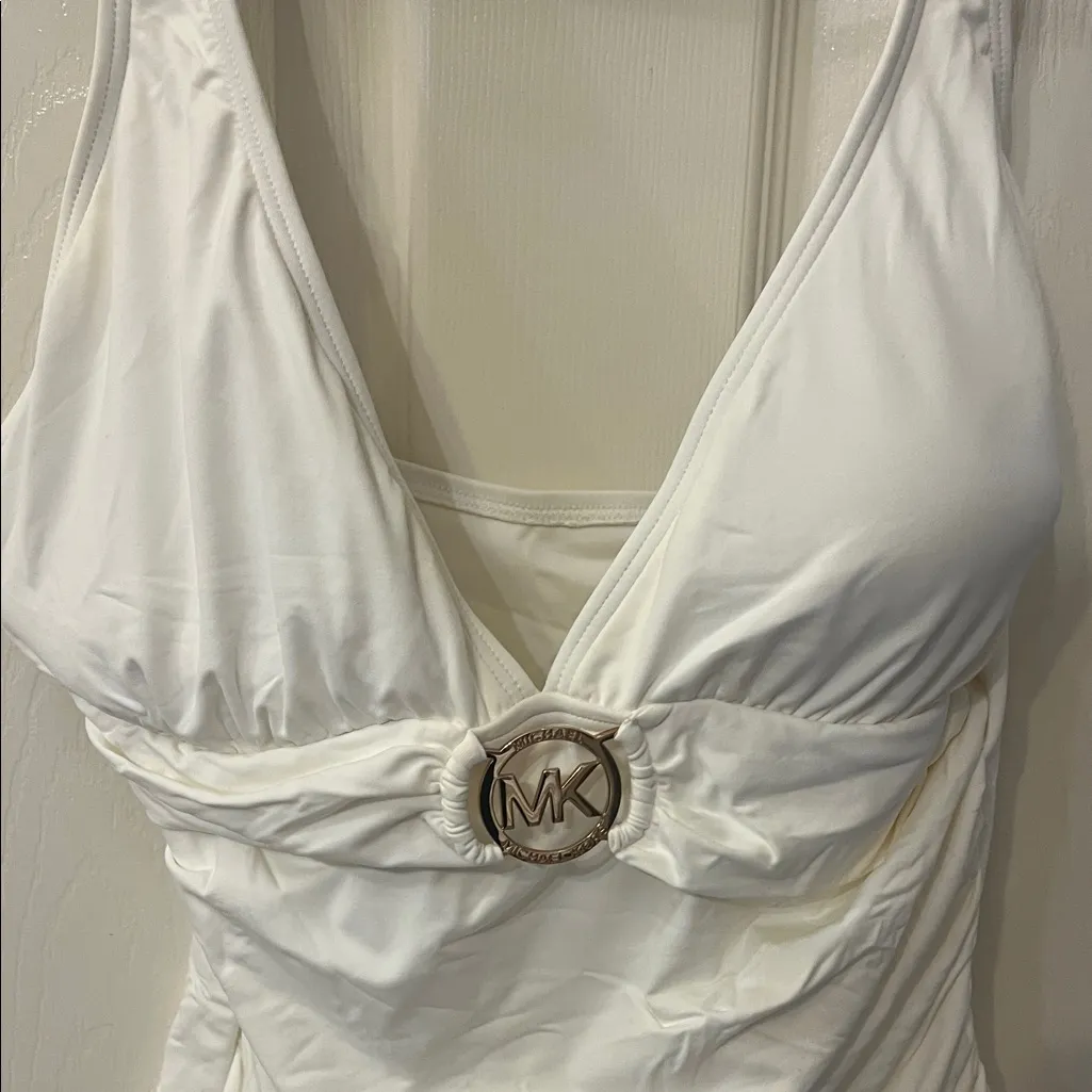 Michael Kors White Swimsuit with Logo Accent - Image 3
