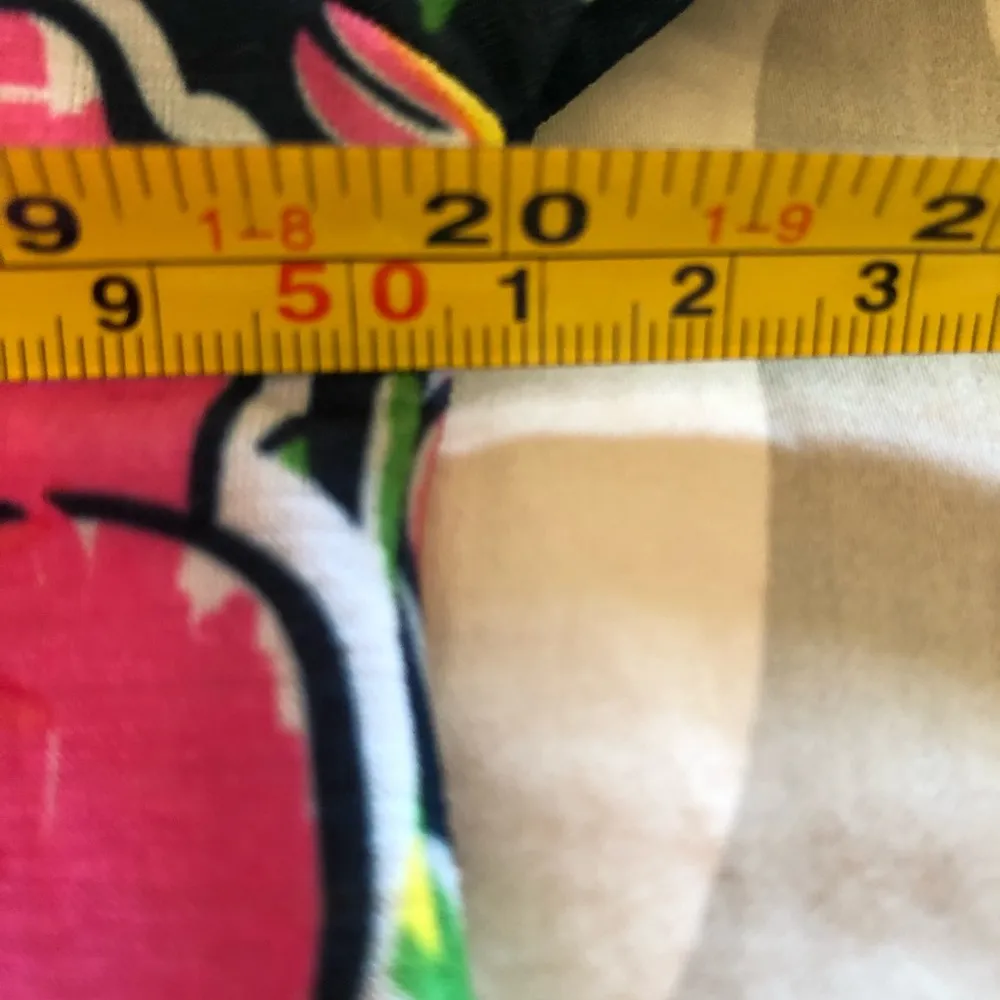 Simply Southern Tunic Dress Floral Hibiscus Palms Sz L (?) GUC Navy Pink Green - Image 14