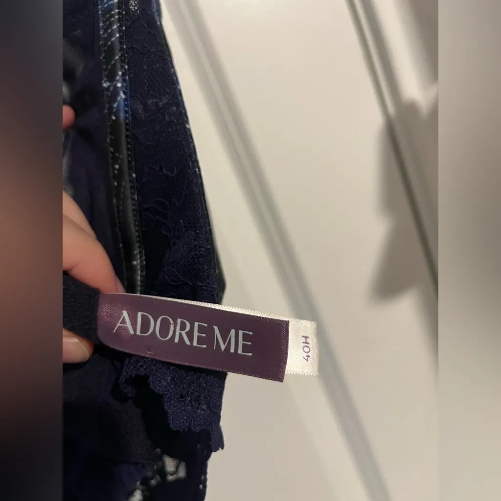 Adore Me Longline Balconette Contour Lace Trim Celestial Galaxy Corset 40H Bra - Image 15