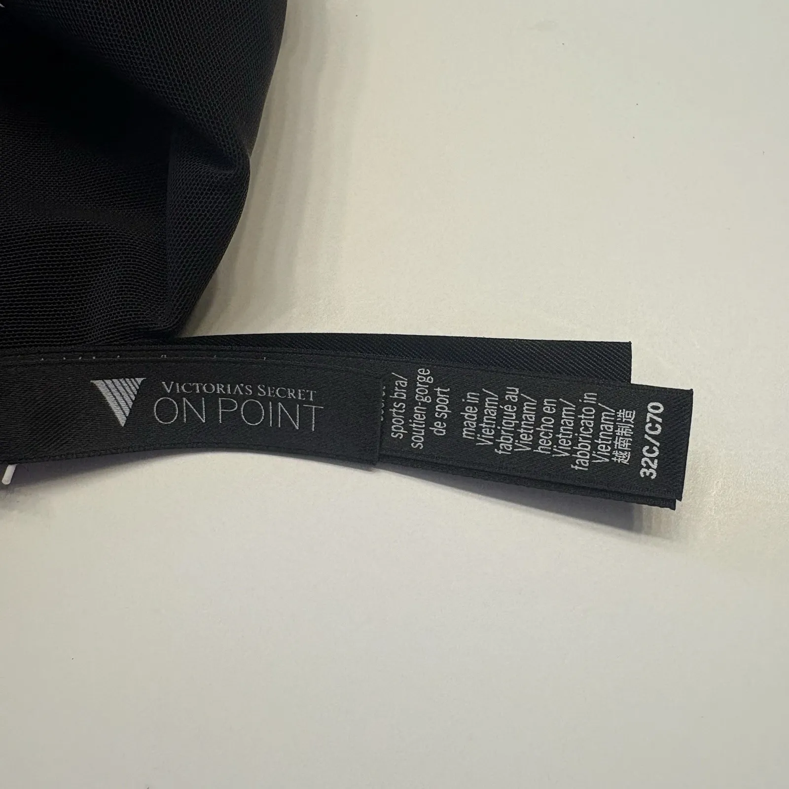 Victorias Secret Allegro Medium Support On Point Lined Sport Bra 32C Black‎ NEW - Image 10