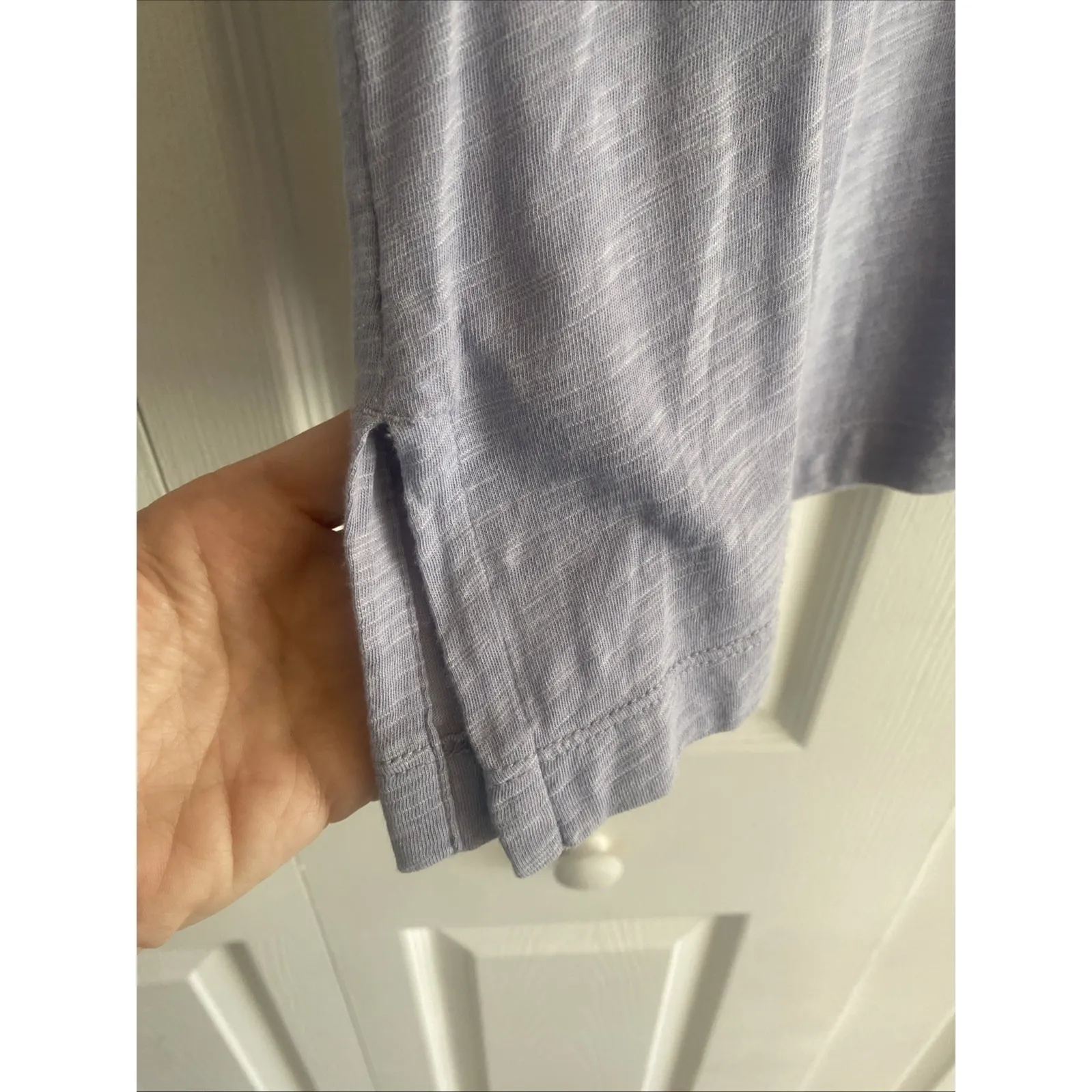 J Jill Womens XS Purple Top V Neck Lace Long Sleeve - Image 6