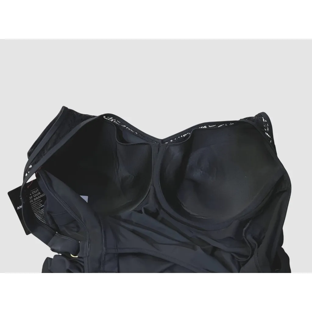 Swimsuits for All Tankini Top Womens 44F NEW Black Crochet Underwire Size undefined - Image 10