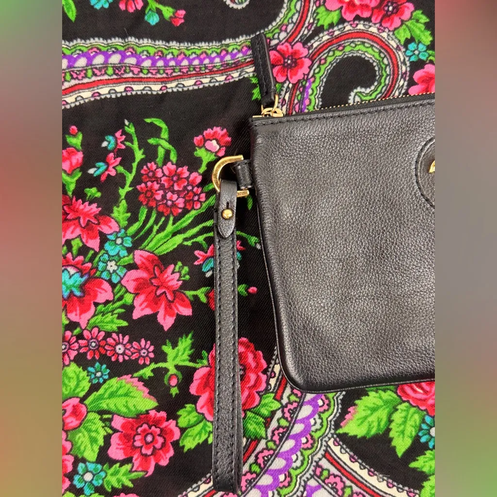 Versace Black Wristlet with Gold Medusa Emblem - Image 3