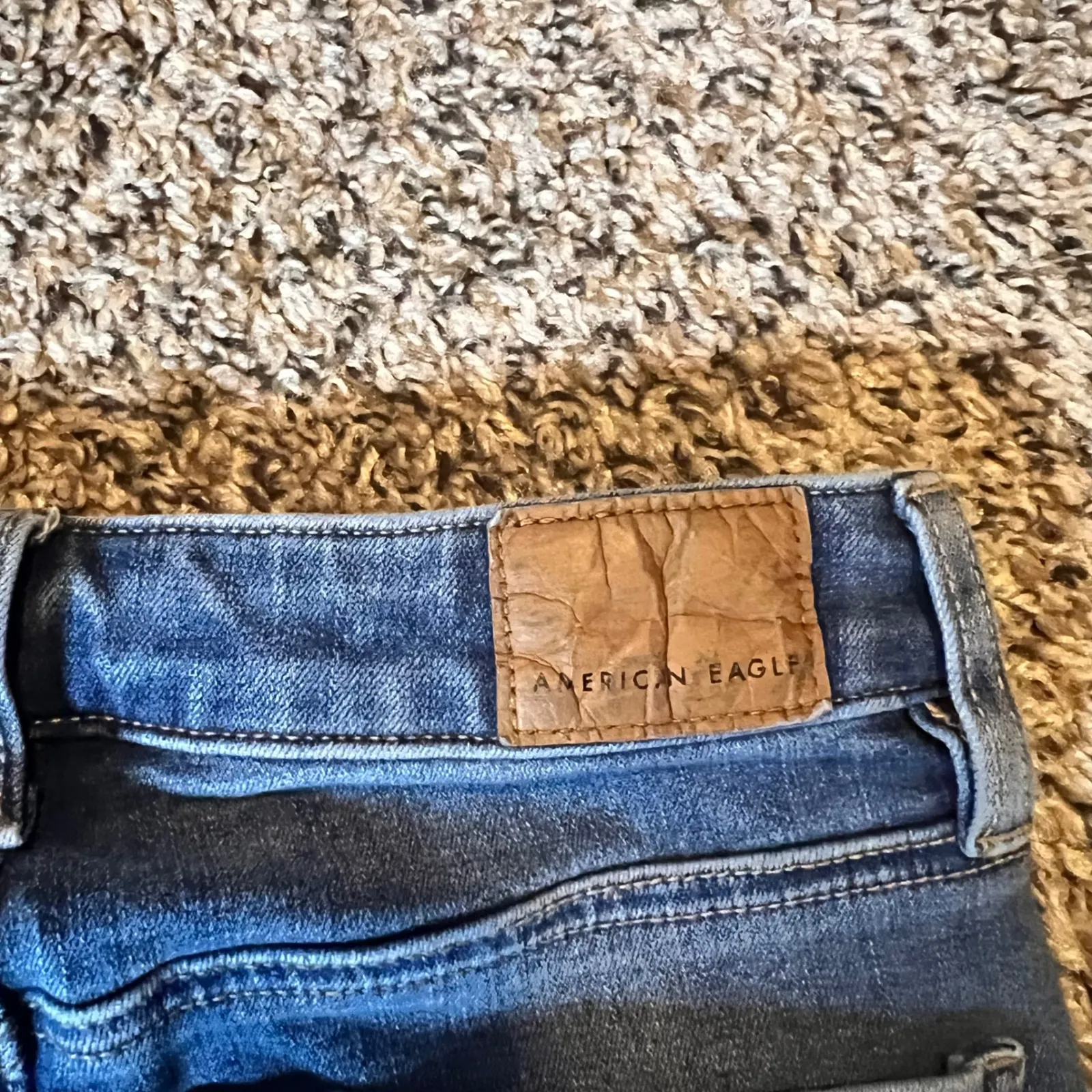 American Eagle Outfitters Super Hi Rise Dream Jean Jeggings Blue Stretch Size 00 - Image 9