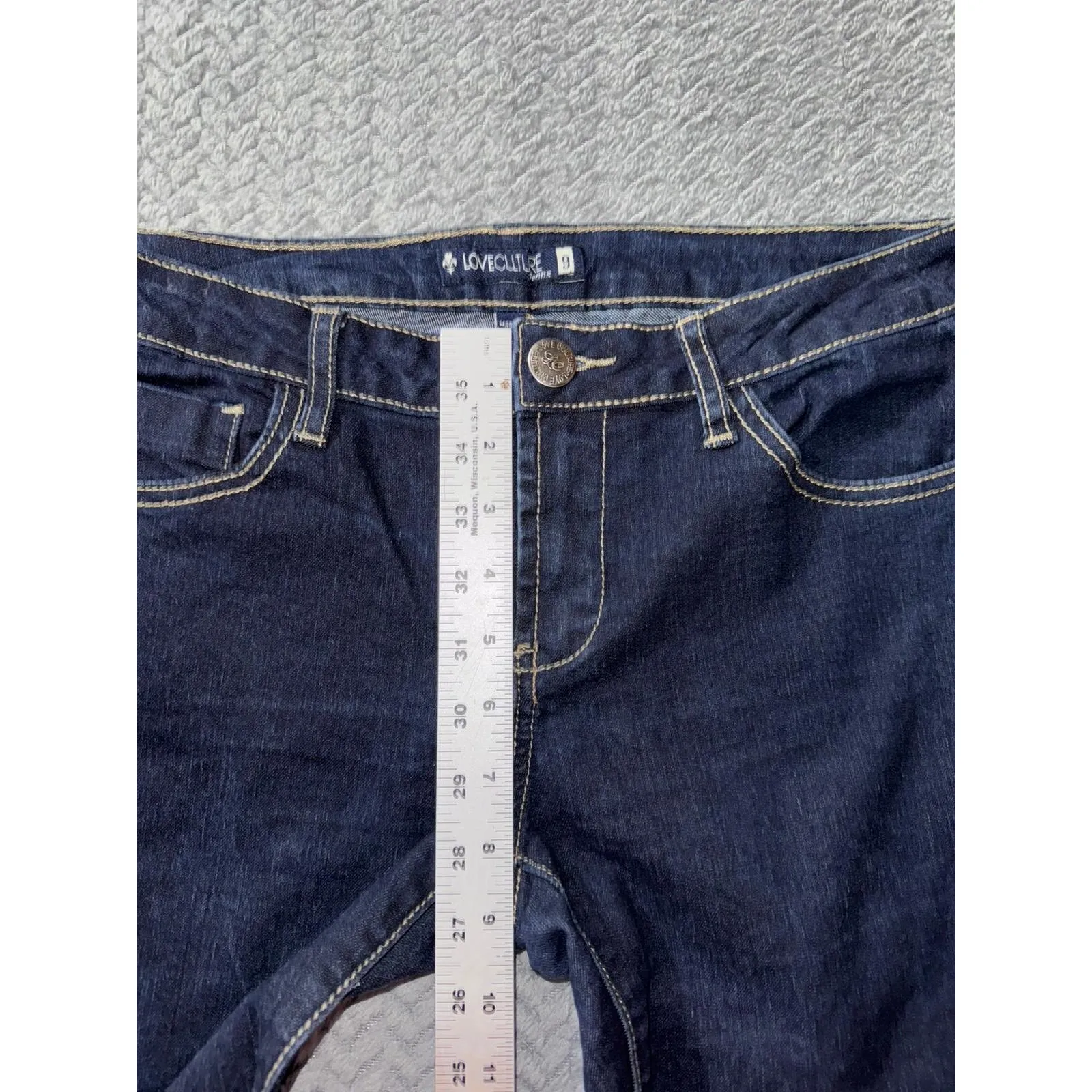 Love‎ Culture Dark Wash Denim Jeans Skinny Leg Classic Style Women's Size 9 - Image 8