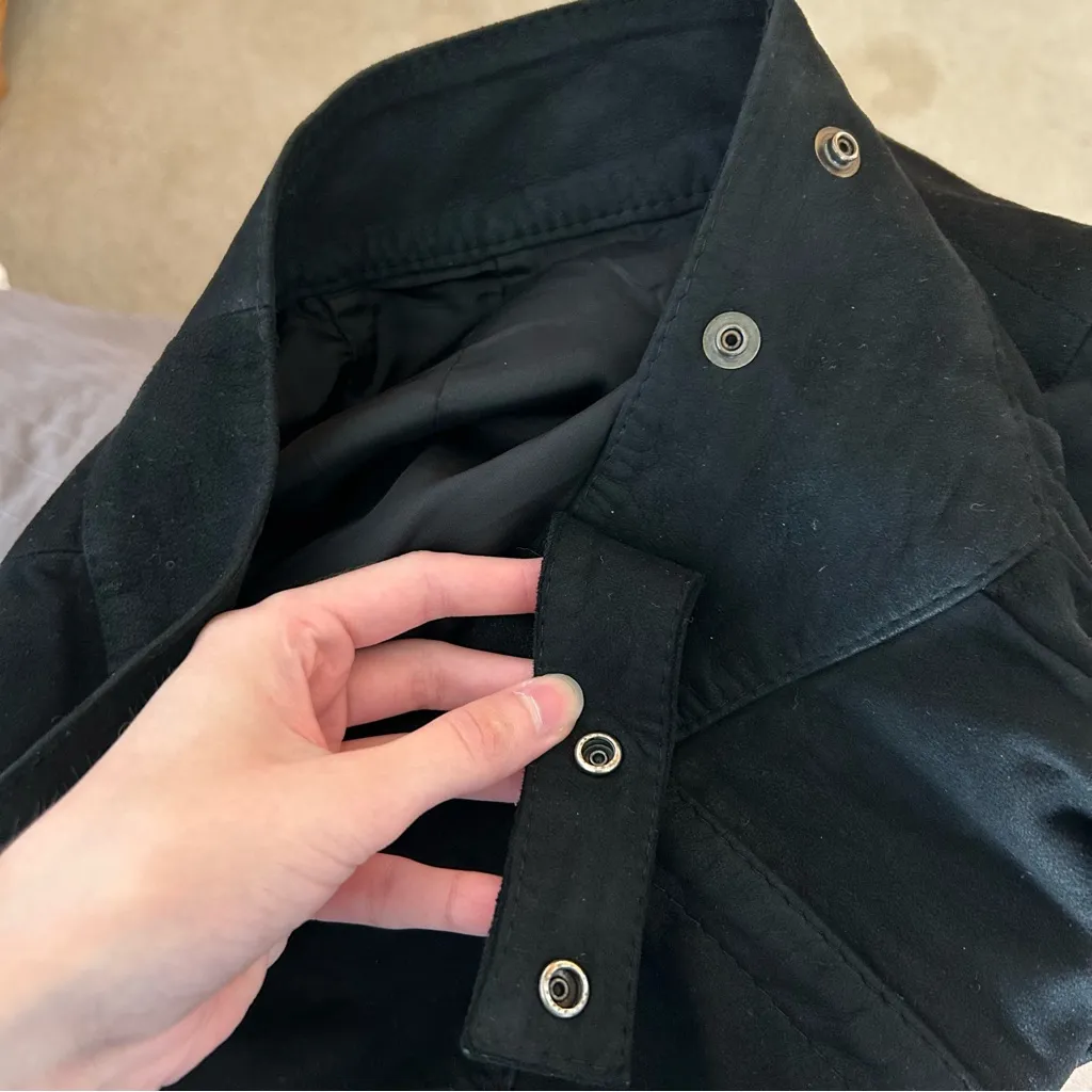 Bart by Sibylle Lyn Canada Suede Black Straight Leg Tapered Pants Rodeo Western Size M - Image 8