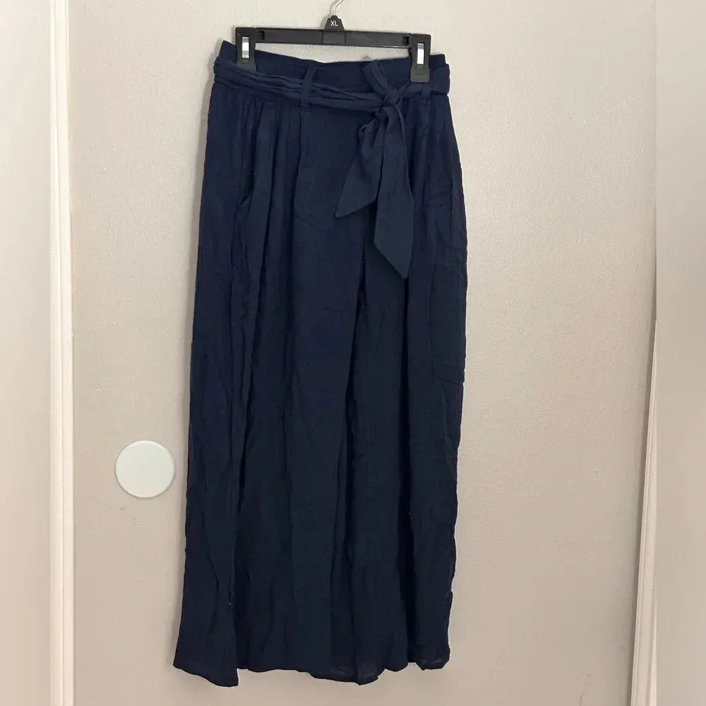 Hollister Co. Ultra High Rise Culottes‎ Pants Navy Size XS Women - Image 2