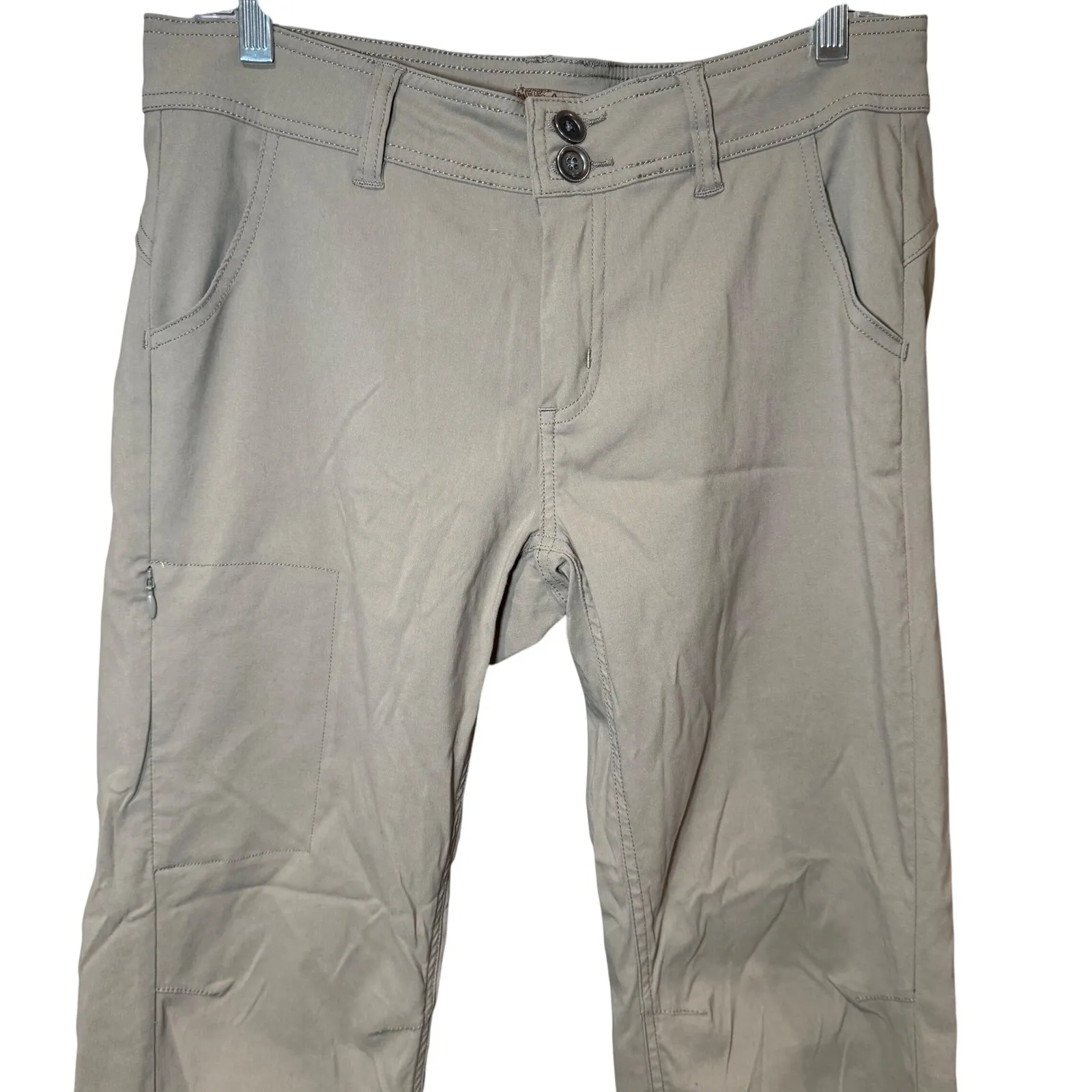 PrAna‎ Convertible Pants Hiking Outdoor Tan Khaki Size 8 - Image 2