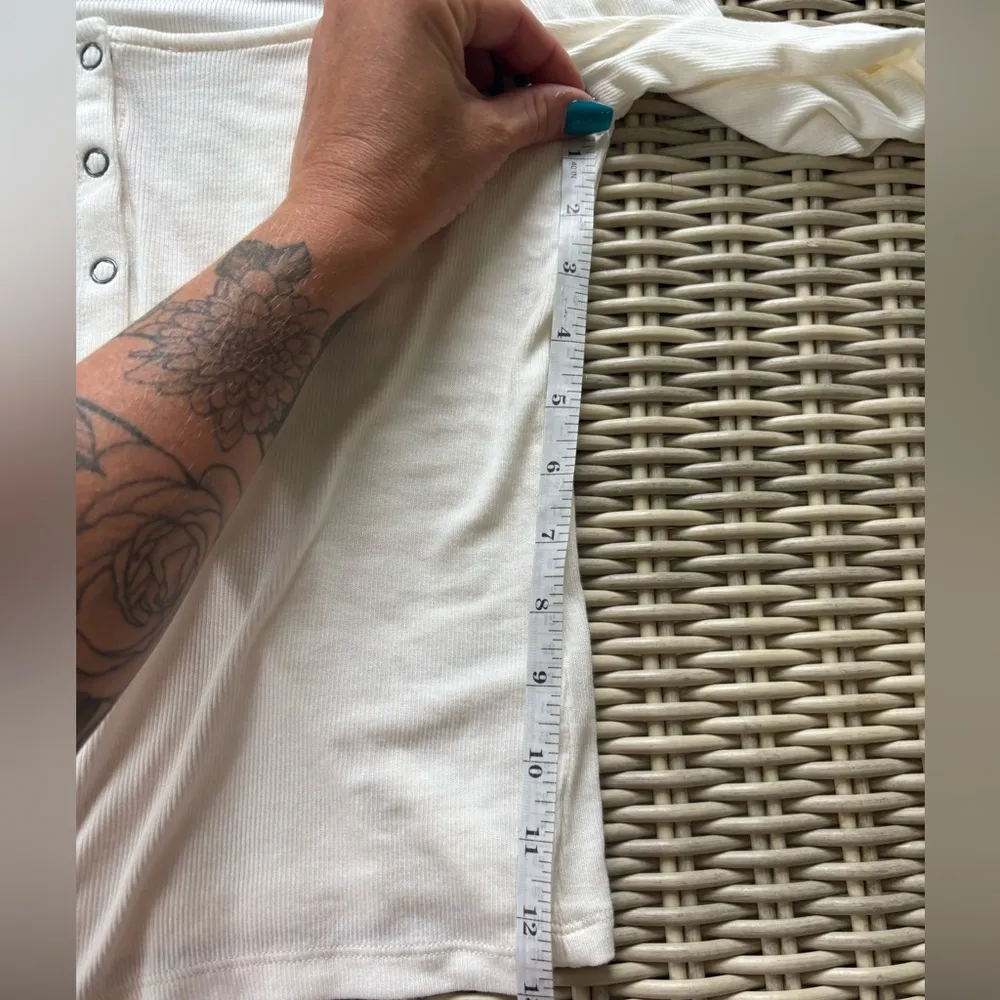 Maeve by Anthropologie Ribbed Square‎ Neck Shirt small boho layered classic - Image 9