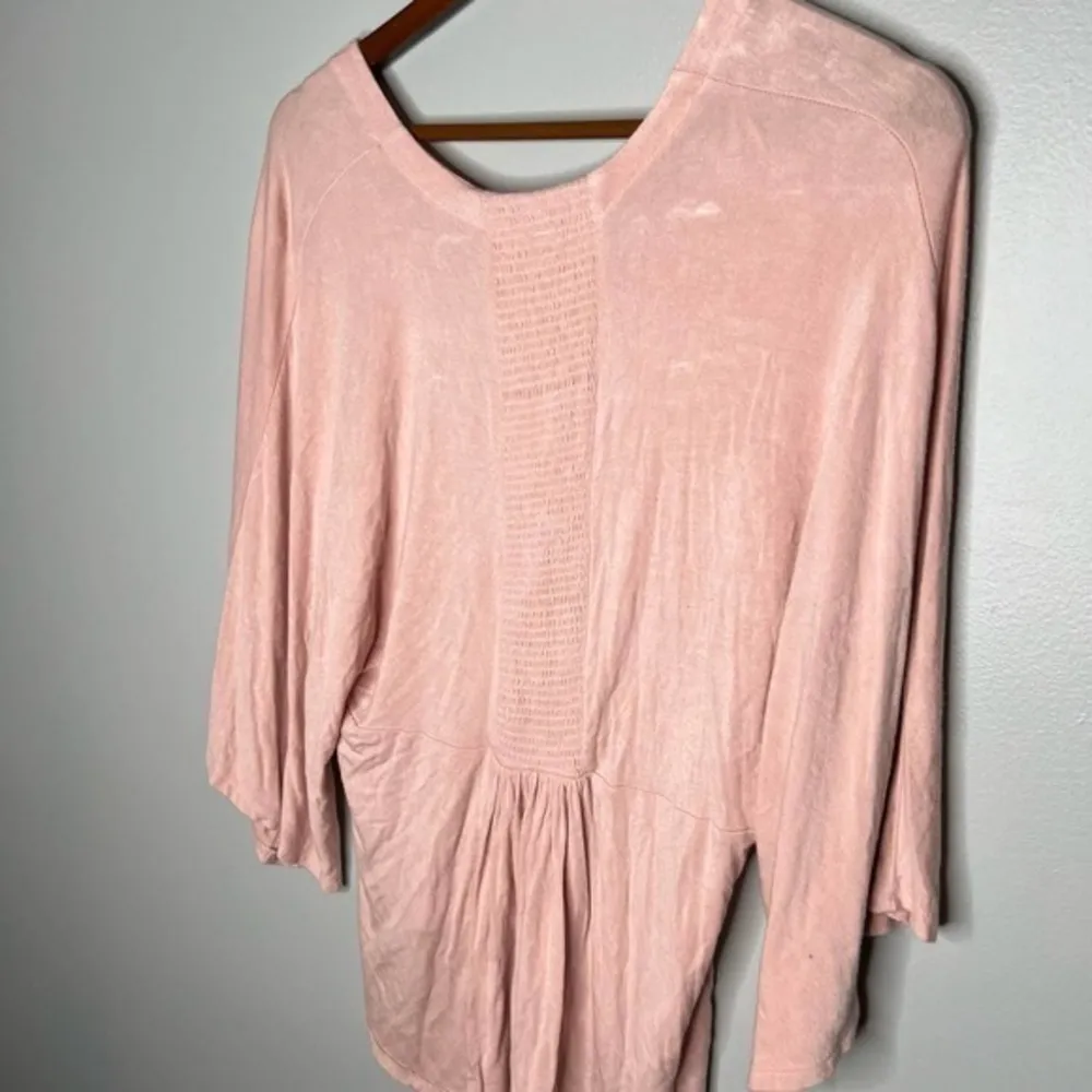 Free People Dusk Meets Dawn festival  blush pink dolman peasant top size small - Image 9