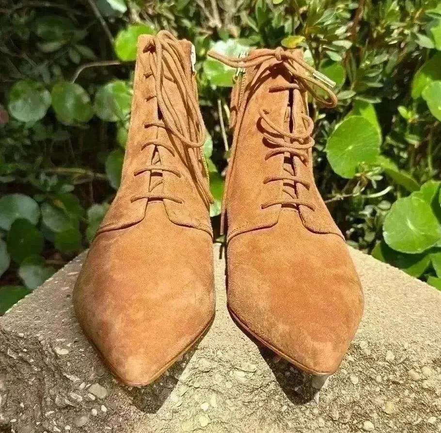 Nine West Shoes Women's 5.5 Beige Camel Tan Leather Yendira Ankle Bootie - Image 12