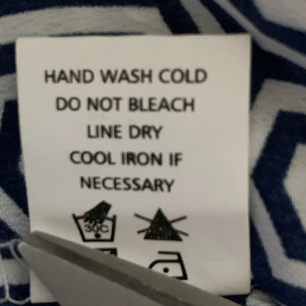 Mud Pie Maxi Dress Blue White Pattern Yellow Tassels Strapless Flowy Dress Small - Image 5