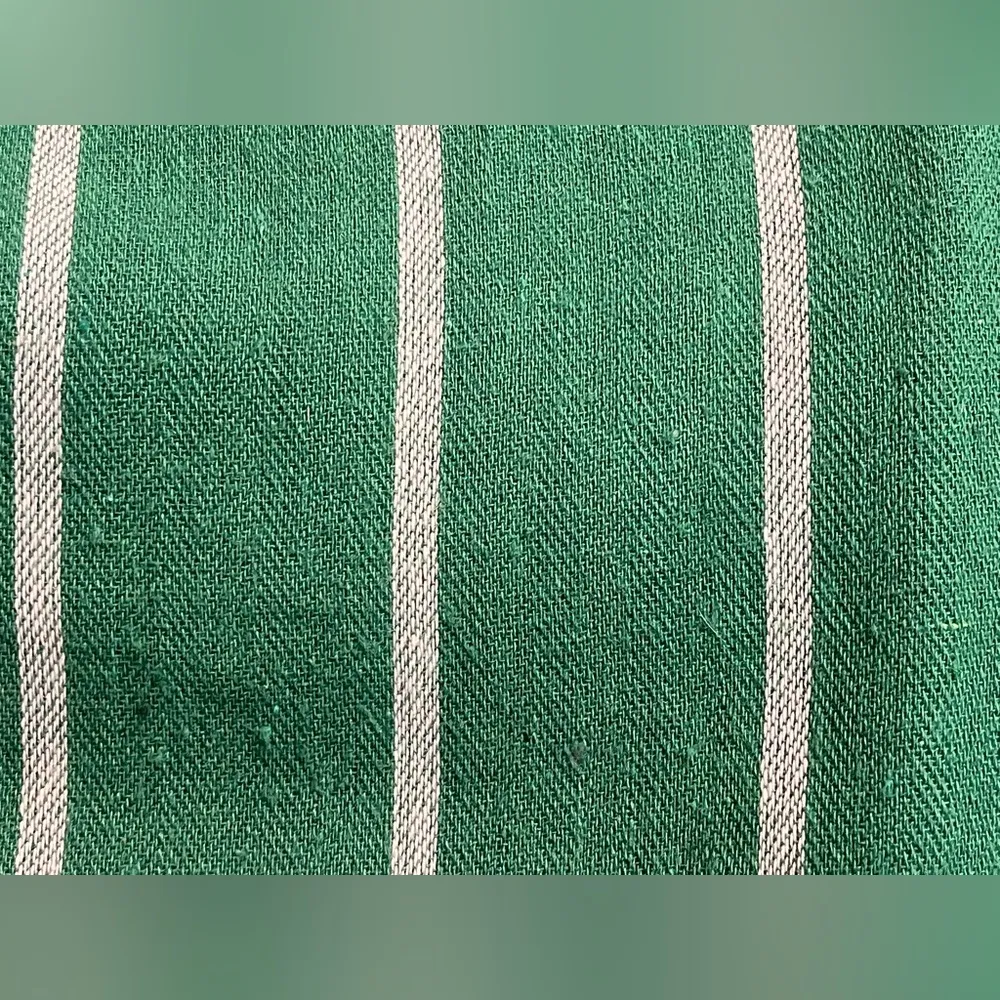 &merci green striped faux wrap dress - Image 6