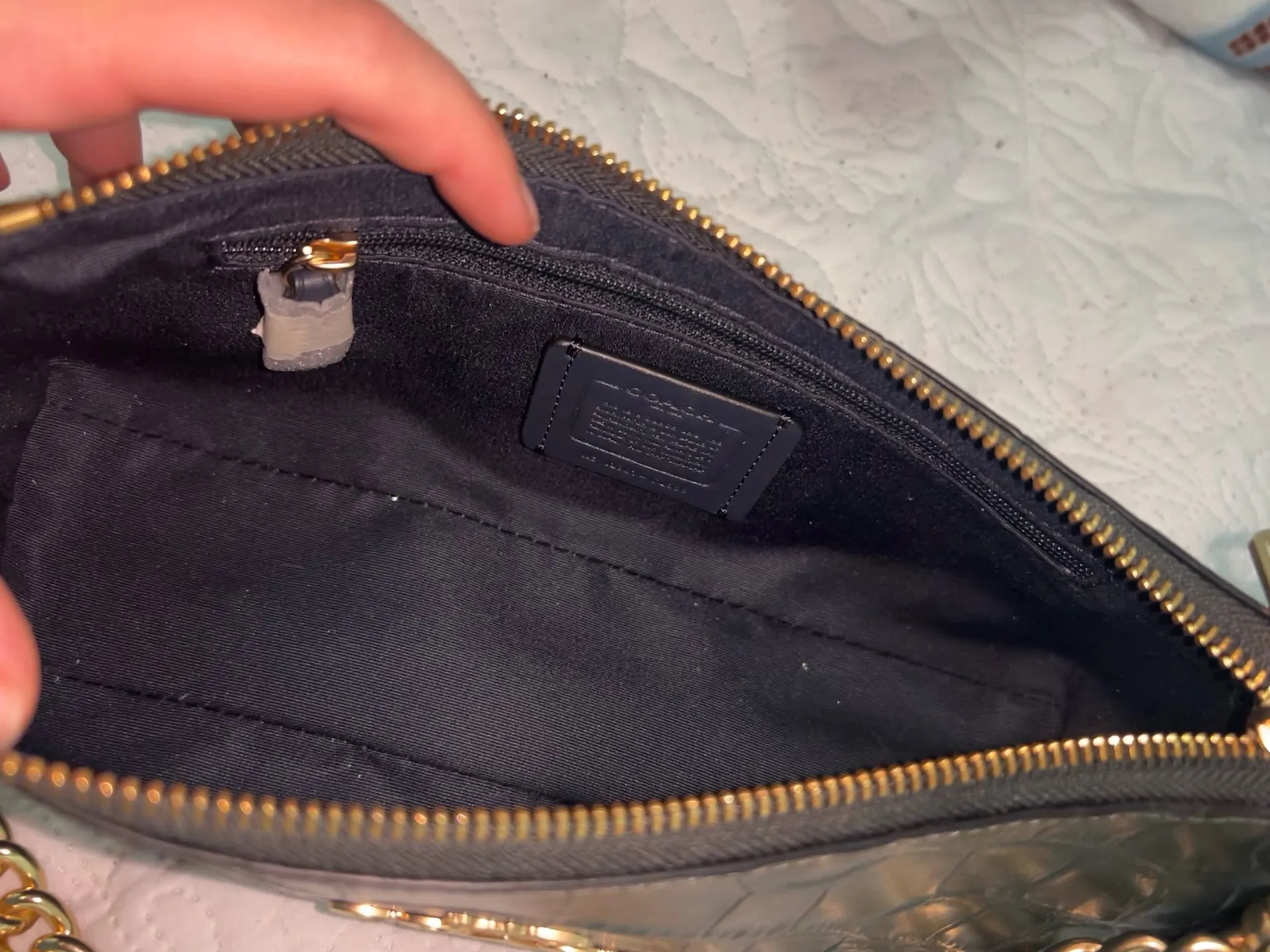 Coach Leather Dark Green Shoulder Bag - Image 5