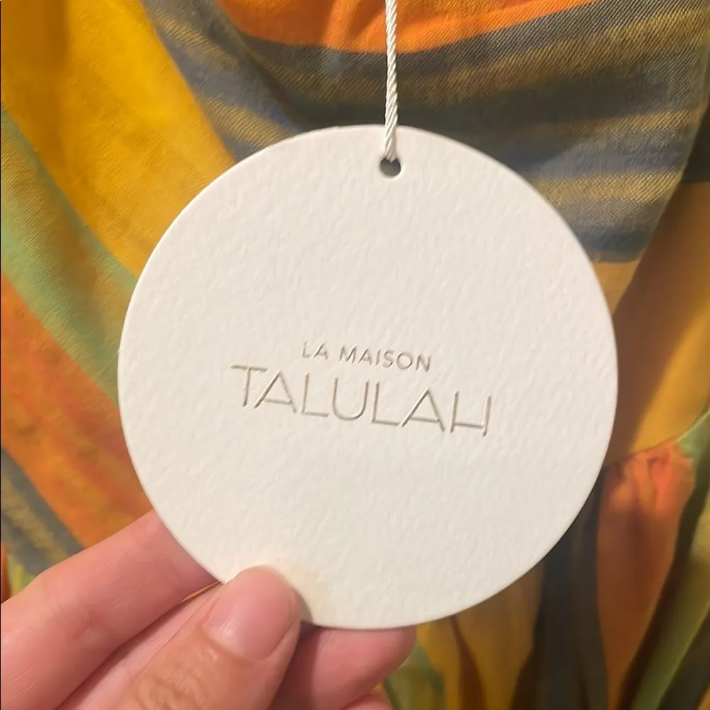 Womens New La Maison Talulah Imperial Mini Dress Watercolour Stripe - Image 4