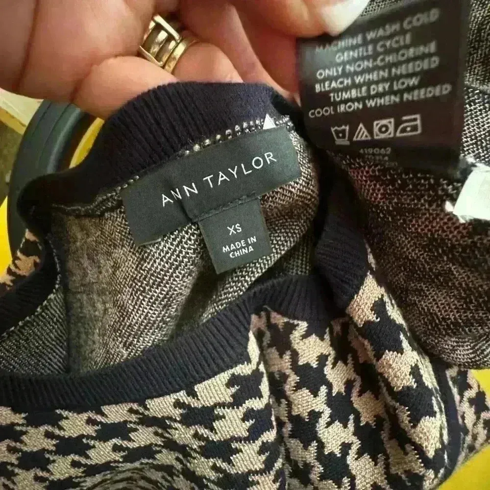 Ann Taylor Houndstooth Flare Dress Stretch Holiday Shimmer Size XS.  #311 - Image 13