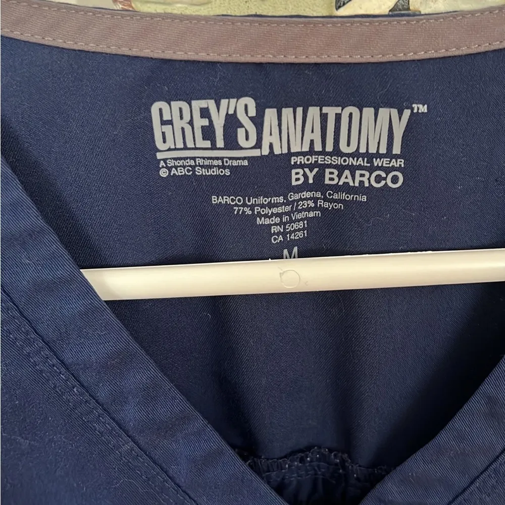 Anatomy Grey's Scrub Top Women’s Small Blue Active Spandex Stretch barco - Image 2