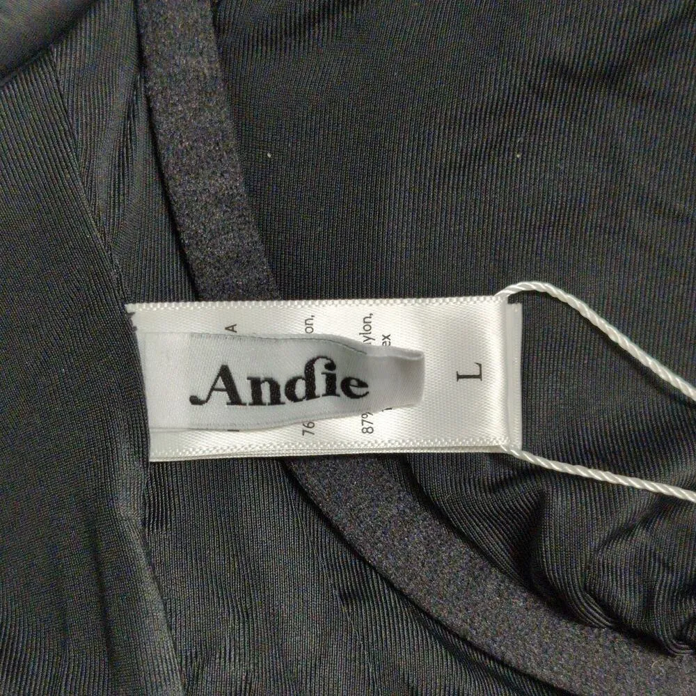 Andie Baia One Piece Black Swimwear Bathing Suit Adjustable Size L New - Image 7