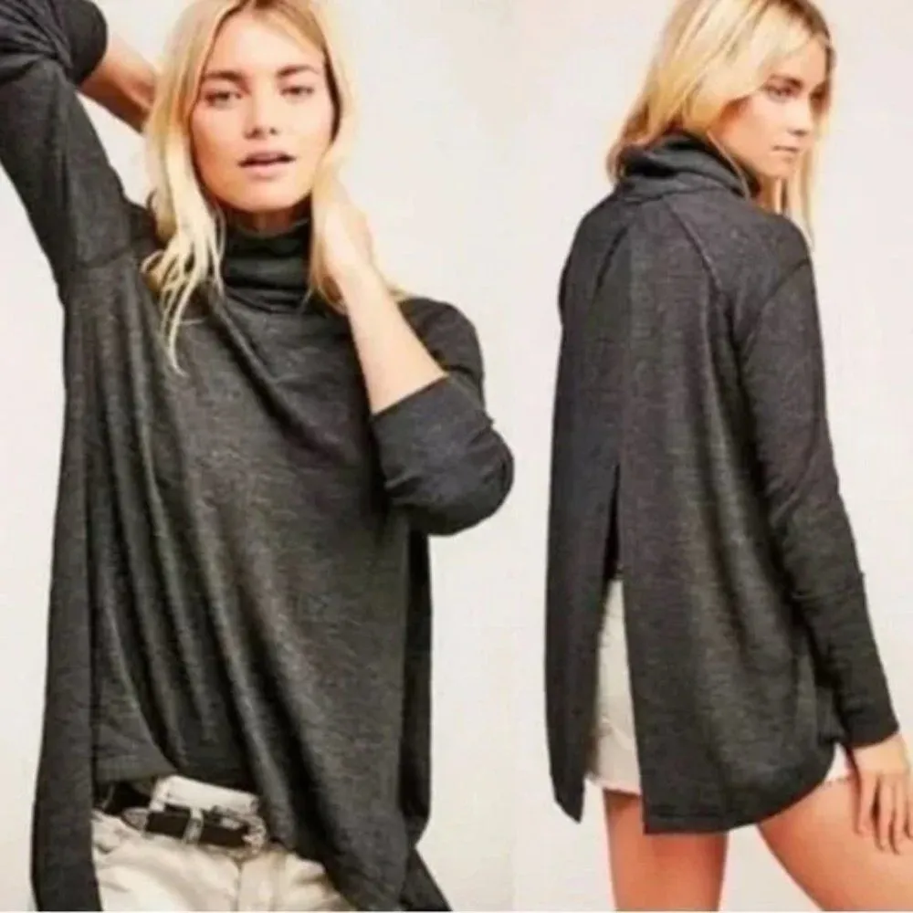 Free People Purple Split Back Cowl Neck Top Size Small NWOT - Image 3