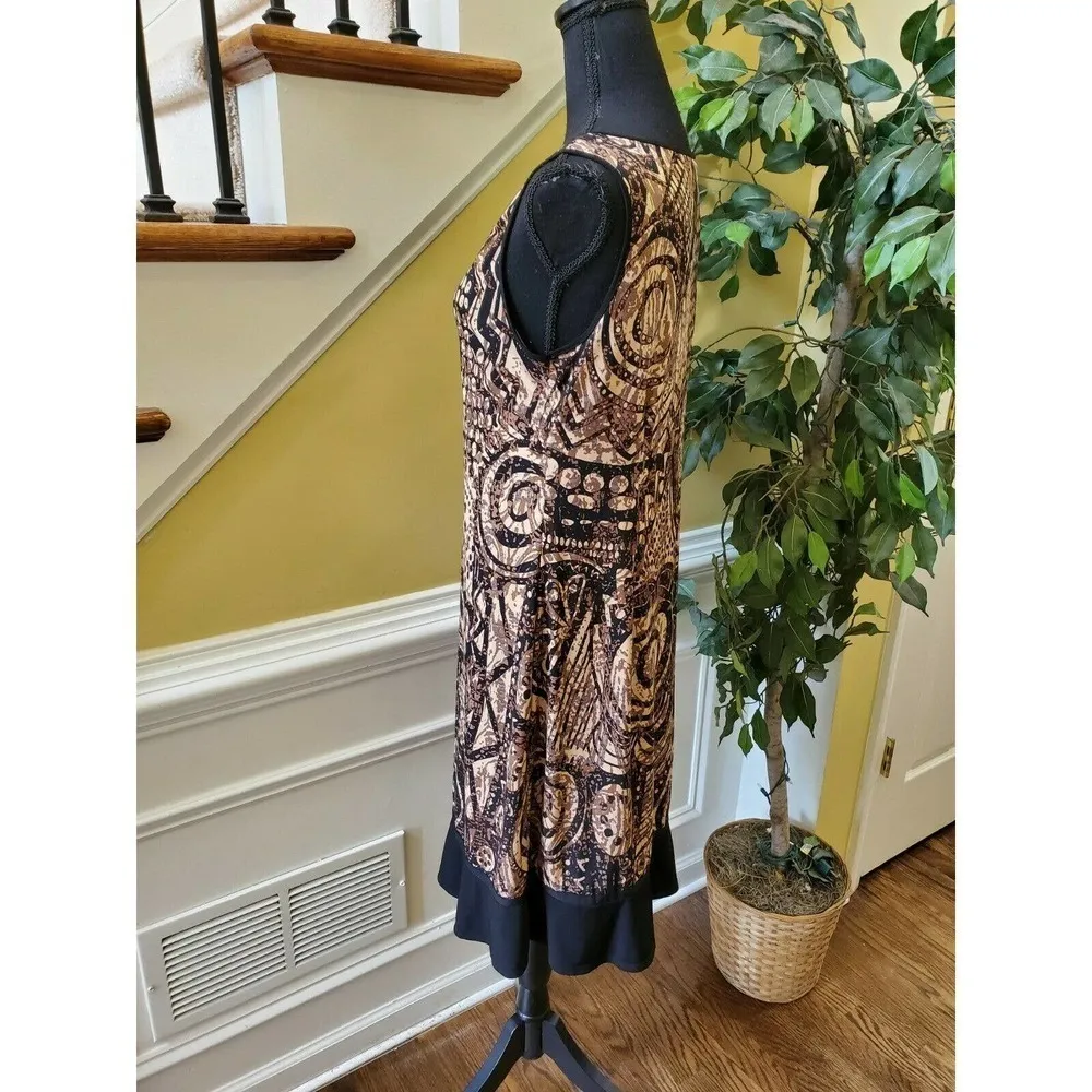 STUDIO ONE Sleeveless Sheath Dress Size 10 Brown - Image 6