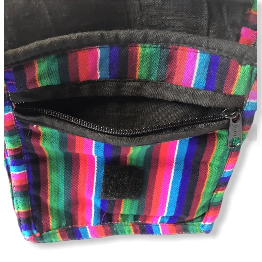 Toni Boho Gypsy Festival Rainbow Fringe Crossbody Bag Blue - Image 6