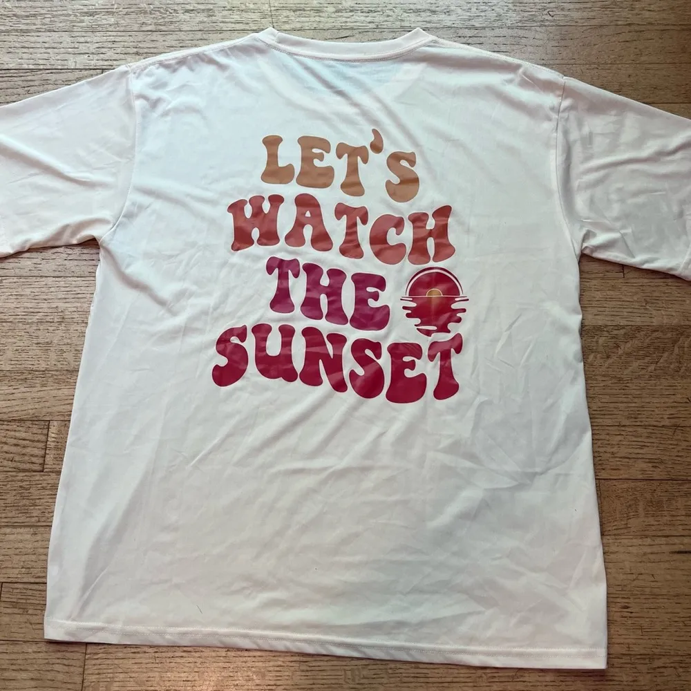 SHEIN Cream Oversized Graphic Tee - Image 3