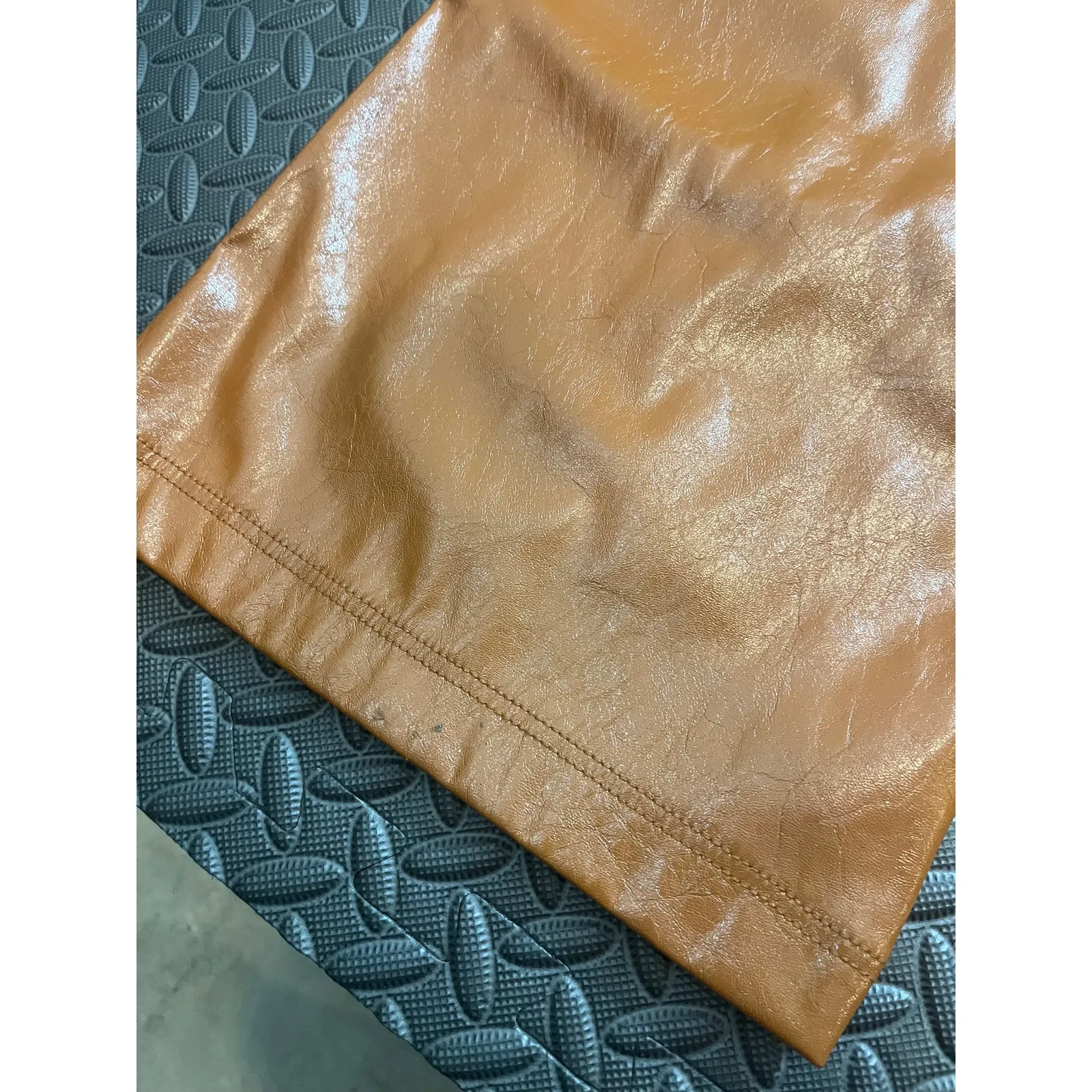 FREE PEOPLE Star Crossed Lovers Straight Pants Vegan Leather‎ Womens Size 8 - Image 9