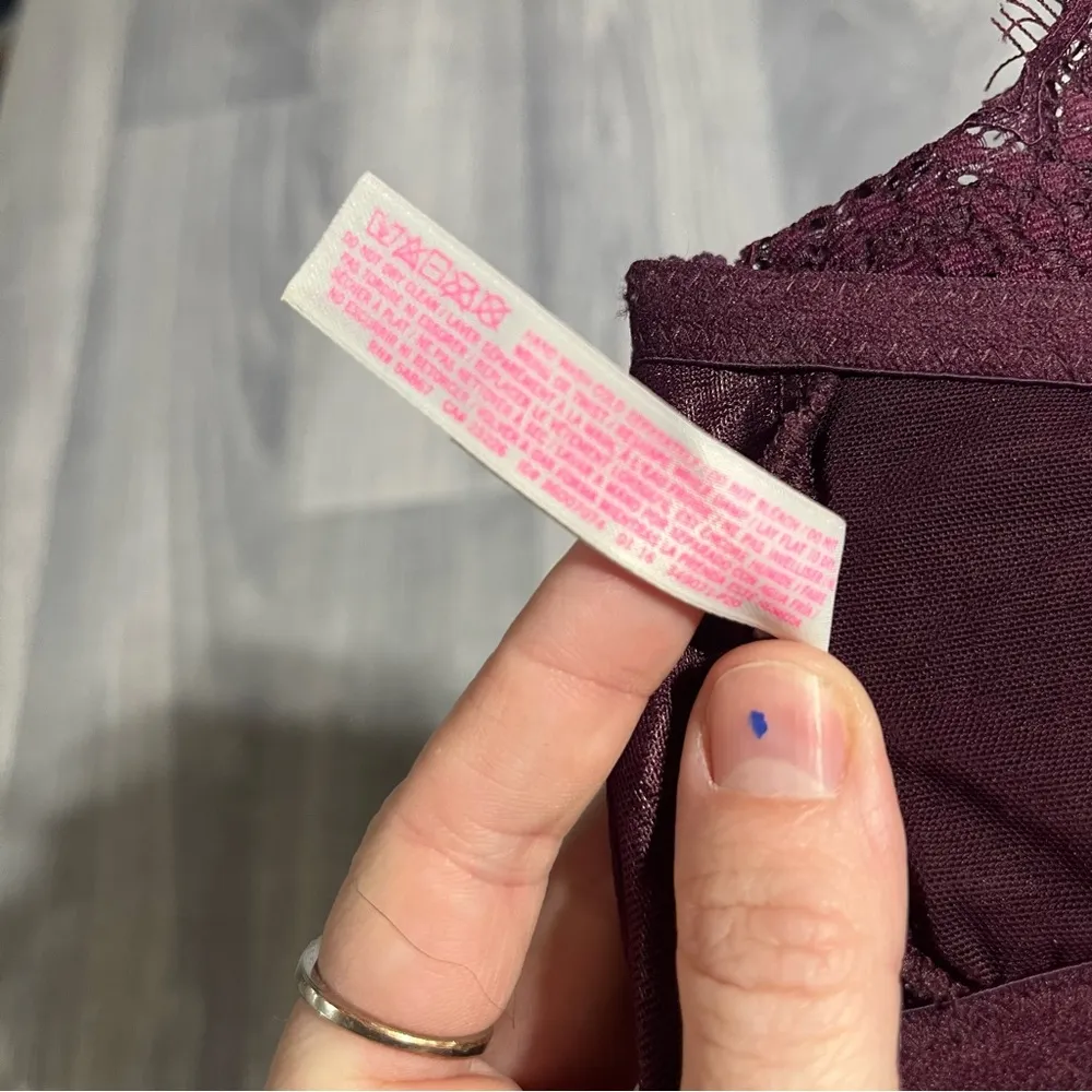 PINK Victoria’s Secret Burgundy Red High Mock Bra; D/DD Women’s - Image 8