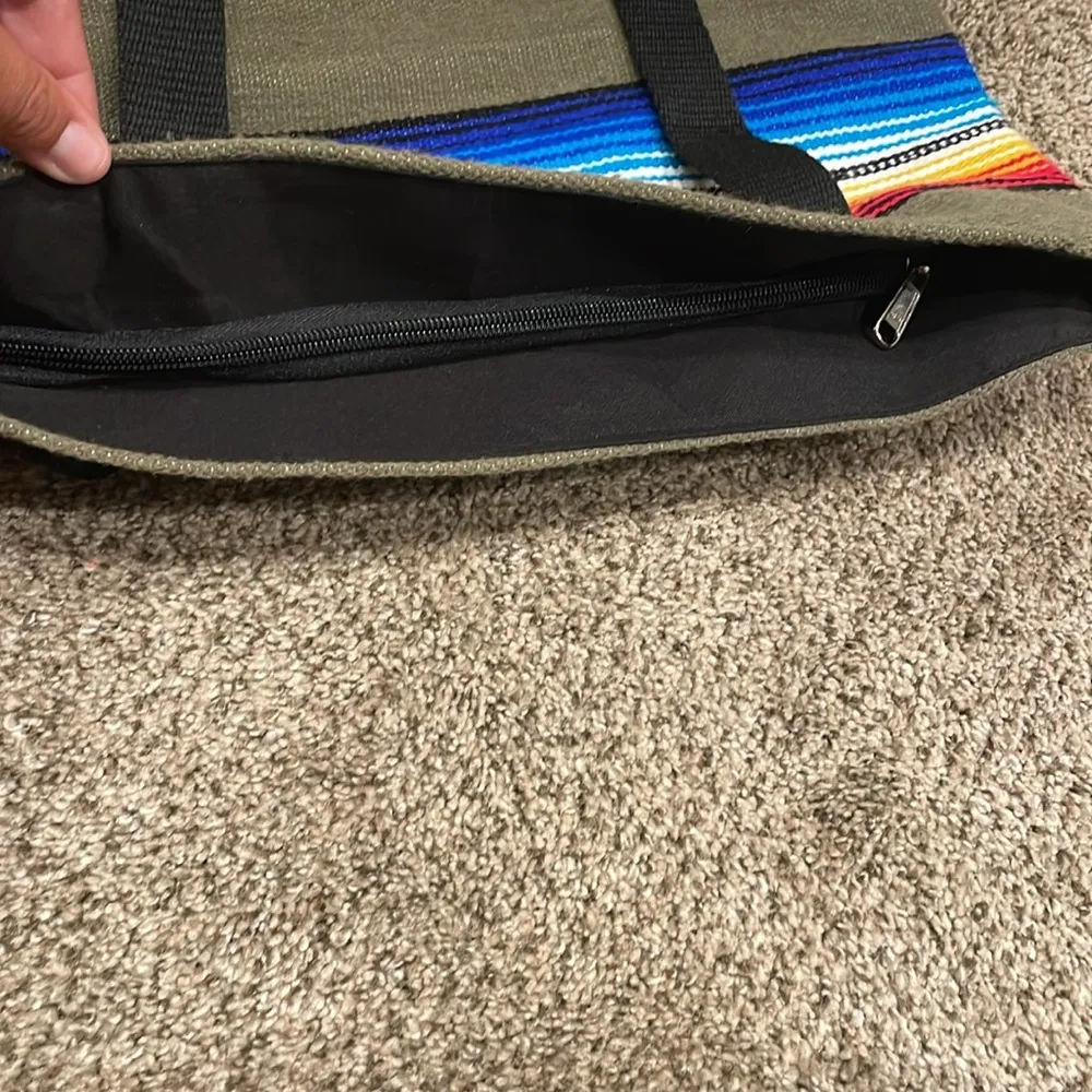 Handwoven Serape Print Tote Bag Multiple - Image 10